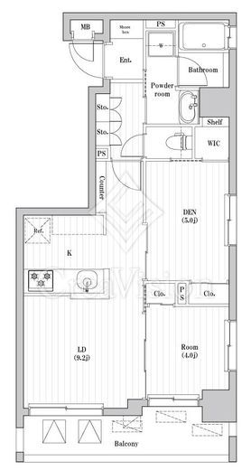 南千住レジデンス 1LDK　間取り図