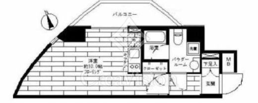 グランドコンシェルジュ広尾 1K　間取り図