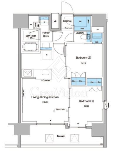 ルフォンプログレ蔵前プレミア 間取り図