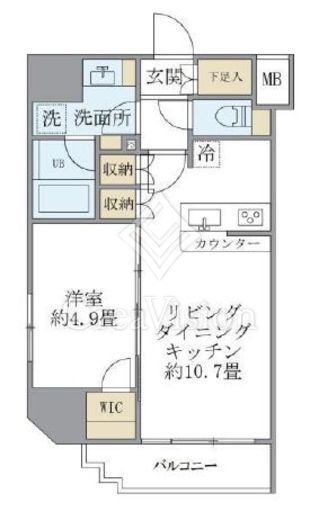 フェリーチェ錦糸町 1LDK　間取り図