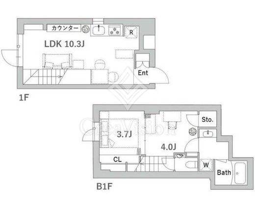 グランデュオ高輪 2LDK　間取り