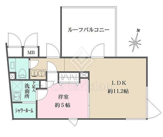 ANQI原宿 1LDK　間取り図