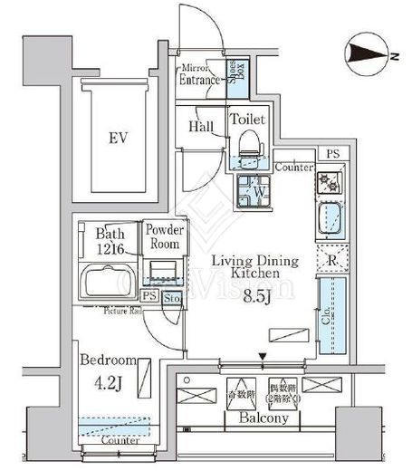 パークアクシス神楽坂・早稲田通り 間取り図