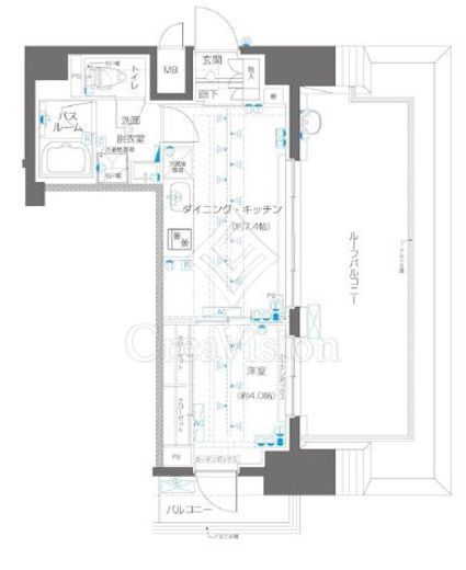 ZOOM高田馬場 1DK　間取り図