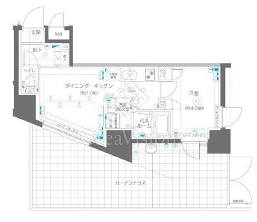 ZOOM高田馬場 1DK　間取り図