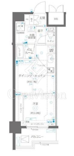 ZOOM高田馬場 1DK　間取り