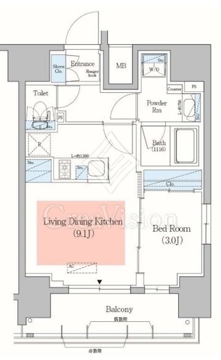 アーバネックス千代田淡路町 1LDK　間取り