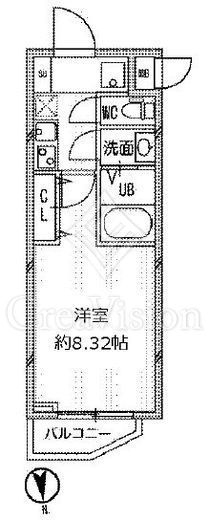 白金高輪レジデンス 間取り　1R