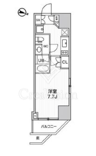 シーズンフラッツ文京東大前 1K　間取り