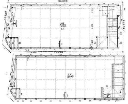西新宿6丁目店舗 1階+2階 間取り図