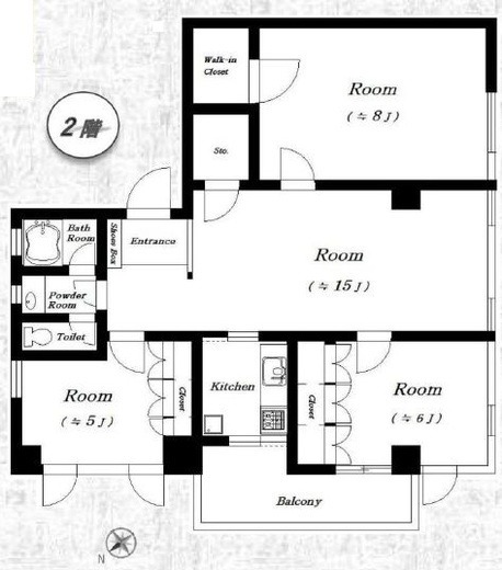 ノビリティ千駄ヶ谷(SOHO) 201 間取り図
