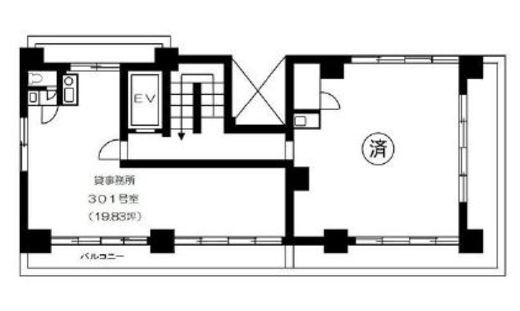キューアス秋葉原ビル 301 間取り図