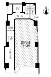 中野第一ビル(店舗) 1階 間取り図