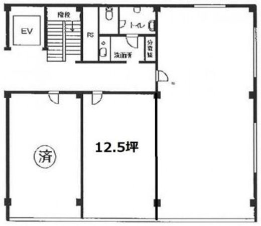 第一銀座ビル 6階2 間取り図