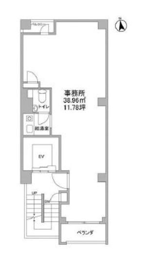 東麻布296ビル 5階 間取り図