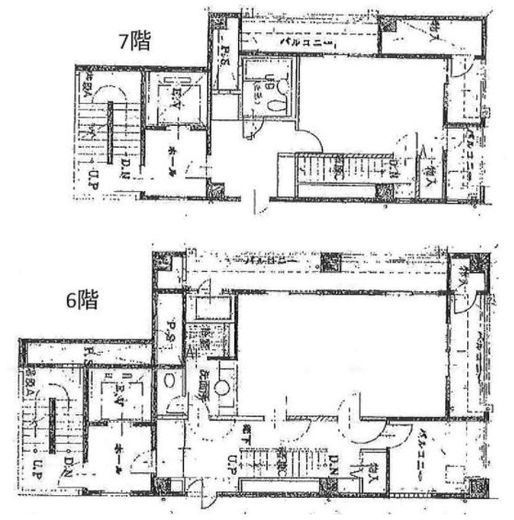 プラスワンビル 6階+7階 間取り図