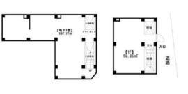 ノースアオヤマ B1階+1階 間取り図