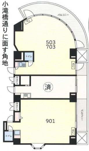 新宿ダイカンプラザビズネス清田ビル 503 間取り図