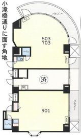 新宿ダイカンプラザビズネス清田ビル 503 間取り図