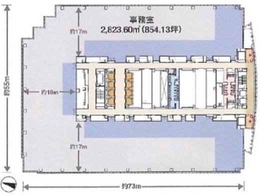 赤坂Bizタワー 2707 間取り図