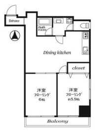 成子坂ハイツ 403 間取り図