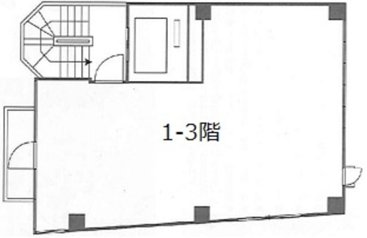 FUN ART AKASAKA 1-3階 間取り図