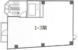 FUN ART AKASAKA 1-3階 間取り図