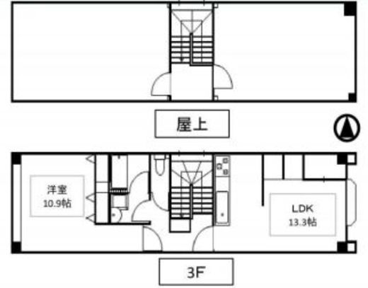 西村ビル 3階 間取り図