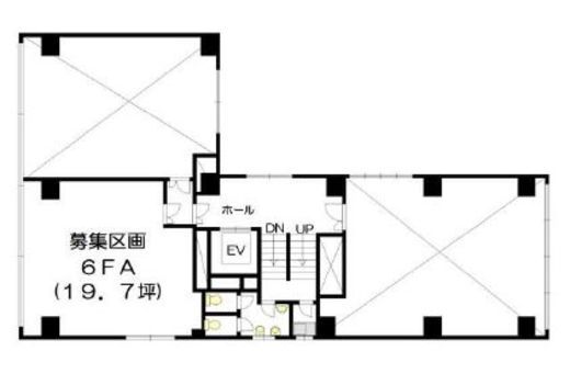 東成ビル 6階A 間取り図