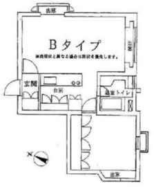 六本木ベルハウス 203 間取り図