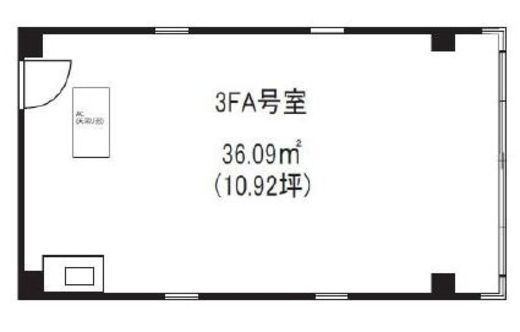 代々木公園Qビル 3階A 間取り図