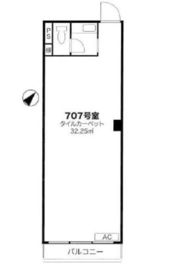 プリメーラ道玄坂 707 間取り図