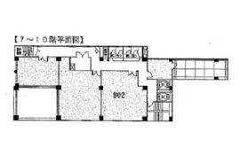 カクタス飯田橋 902 間取り図