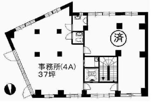 三貴ビル 4階A 間取り図