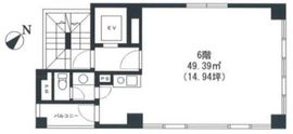 ヤマダビル 6階 間取り図