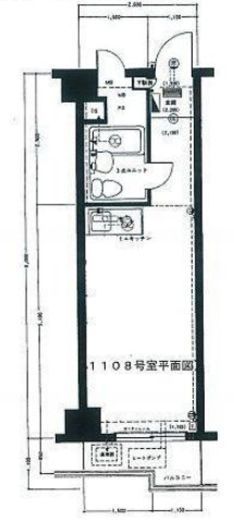 飯田橋ハイタウン 1108 間取り図