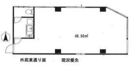 田辺ビル(信濃町) 4階 間取り図