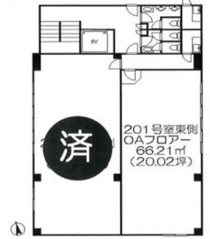 マンション松本(事務所) 201東 間取り図