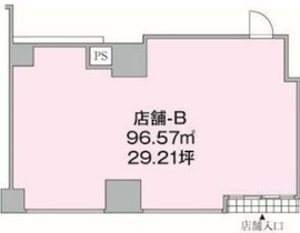 ロイジェント東神田(店舗) 1階 間取り図