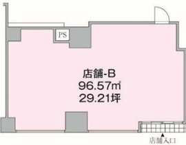 ロイジェント東神田(店舗) 1階 間取り図