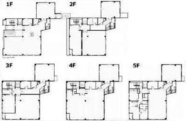 イプソンビル 1-5階 間取り図