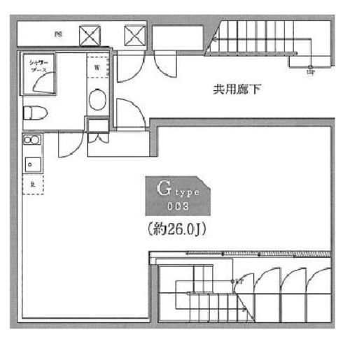 ラナイグレース北青山(SOHO) 003 間取り図