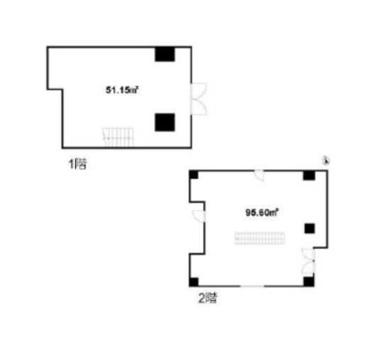 南青山ハウス 1階+2階 間取り図