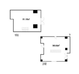 南青山ハウス 1階+2階 間取り図