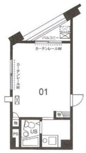 ウィンド新富ビル 401 間取り図