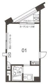 ウィンド新富ビル 401 間取り図