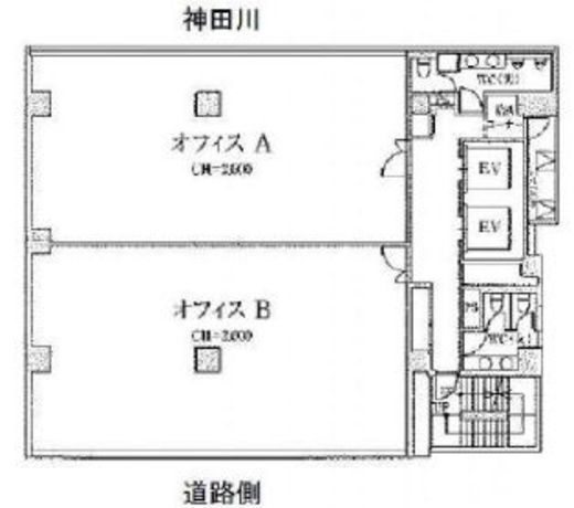 GYB秋葉原 9階AB 間取り図