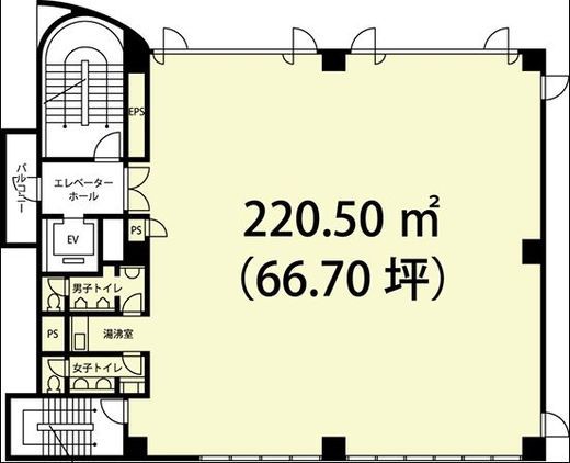 TPR中目黒ビル 6階 間取り図
