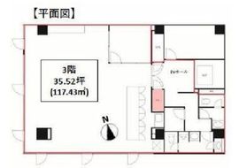 リードシー恵比寿ビル 3階 間取り図