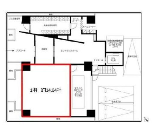 Artio Domani(店舗) 1階 間取り図